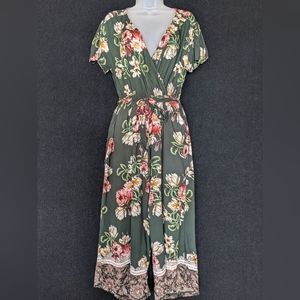 4 for $20 Olive gree and floral pantsuit